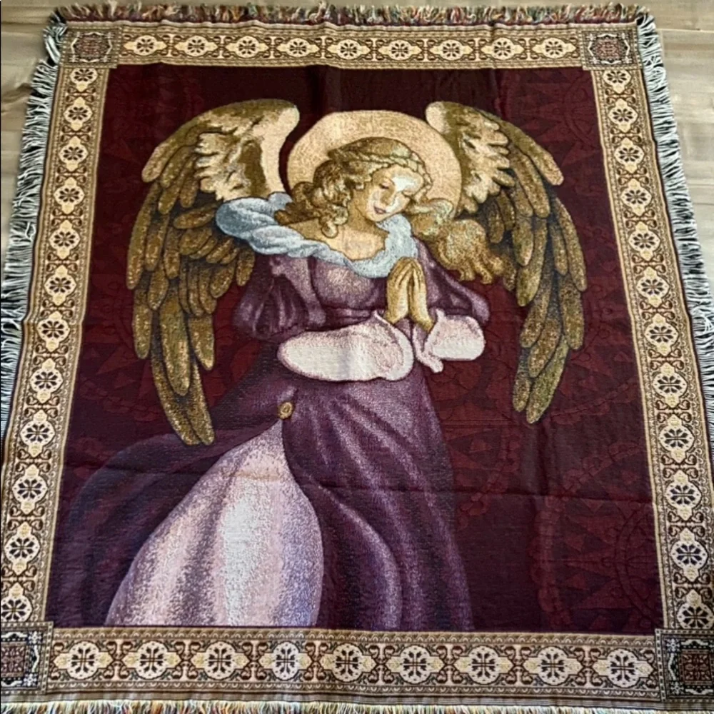 Vintage Praying Angel Blanket